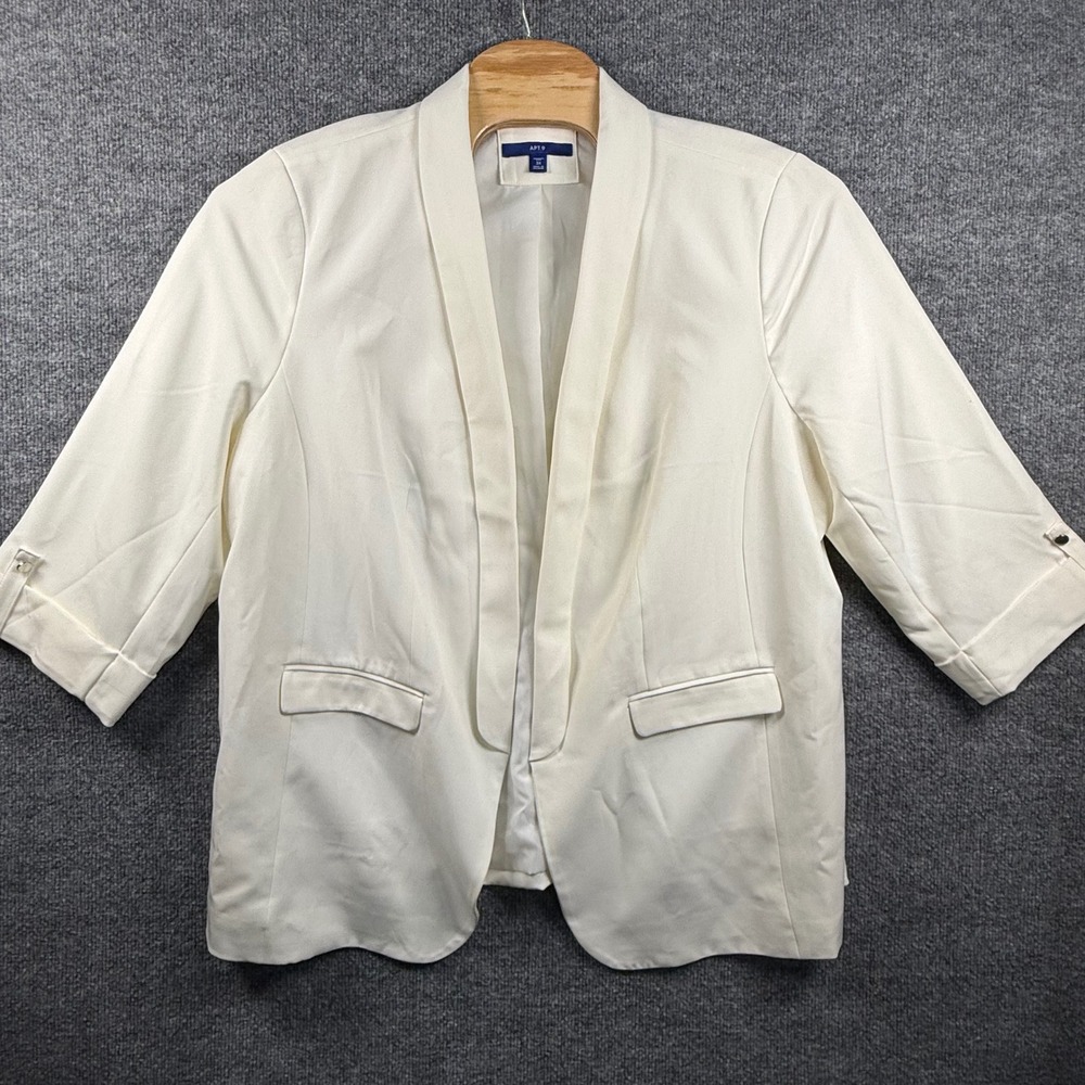 Apt 9 Womens 3X Open Front Shawl Collar 3/4 Sleeve Blazer Career Corpcore Office